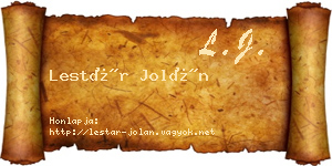 Lestár Jolán névjegykártya