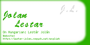 jolan lestar business card