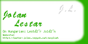 jolan lestar business card